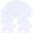 Glenmal 100 Pcs Large White Blank Puzzle Pieces Oversize White Blank Papers Puzzle Pieces Giant Piece for Adult to Draw and Write and Makes Huge Art Display