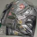 GarveeHome 2x6 Cat Washable Runner Rug for Kitchen, Soft Grey Hallway Runner Non Slip Mushroom Moths Entryway Rug Floral Laundry Mat Stain Resistant Carpet for Bedroom Bathroom Beside Rug