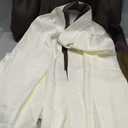 Knight Costume Adult Men's Tunic Hooded Robe Outfits Halloween Cosplay Uniform (X-Large, White)