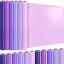 Poola Voidra 6 Rolls Bulletin Board Paper Colored 23.6 in x 16.4 ft Fade Resistant Construction Paper Roll Bulk for DIY Gift Classroom School Wall Displays & Party Backgrounds Decor(Elegant Purple)