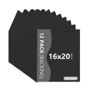 AUEAR, 10 Pack 16x20 Uncut Matte Boards Black Photo Mat Board Great for Picture Framing, Print, Artwork