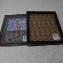 LUCKYLIFE 8x10 Picture Frame Black Wood with Double Mat for Tabletop or Wall, Set of 2