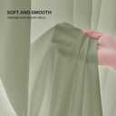 Anmao Non-See-Through Sage Green Privacy Semi Sheer Curtains for Living Room 54 Inch Length 2 Panels Set, Light Filtering That Let Light in Rod Pocket Window Drapes for Bedroom, 52W x 54L, Sage