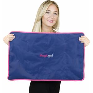 Extra Large & Reusable Ice Pack (15 x 23.5 inches, XL) for Maximum Back and Full Body Pain Relief from Injuries, Swelling, Bruises, Sprains | Ice Blanket for Sleeping & Physical Therapy | By Magic Gel (Blue)