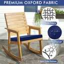 6 Pack Outdoor Chair Cushions 19 x 19 Inch Water Resistant Patio Chair Cushions with Tie 3 Year Color Fastness Thick Outdoor Seat Cushion for Garden Lawn Patio Furniture Navy