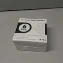 6 Pack Self Adhesive Curtain Rod Bracket Holding up to 20lbs, Easy to Assemble with No Drill Nail Scrawl, Transparent Orange Sticky Hanger and Holder