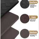 Color&Geometry Anti Fatigue Cushioned Kitchen Floor Mats,17"X71",Long Runner Rug Non Slip Waterproof,Memory Foam Padded Standing Mat for Front Sink,Black