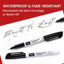 Permanent Markers Ultra Fine Tip, 96 Pack Black Quick-Drying and Fade-Resistant Permanent Markers Bulk Set for Writing and Drawing on Wood, Plastic, Metal, Glass, Ideal for Office School Supplies