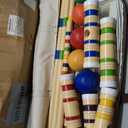 ropoda Six-Player Croquet Set with Wooden Mallets, Colored Balls, Sturdy Carrying Bag for Adults &Kids, Perfect for Lawn,Backyard,Park and More