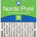 Nordic Pure 16x25x4 (Actual Size: 15 1/2 x 24 1/2 x 3 5/8) Pleated MERV 13 Air Filter 1 Pack