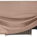 Patio Furniture Covers Waterproof Outdoor Furniture Cover Heavy Duty Outdoor Sectional Sofa Couch Cover Outside Dining Set Table and chairs Covers Heavy Duty 110" L x 74.5" W Brown