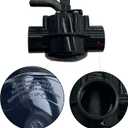 4724 4716 263038 2 Port 1.5 & 2 Inch Positive Seal Valve Replacement for Spa Diverter Valve (Black)