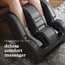 Homedics Deluxe Foot Massager & Calf Massager, Rolling & Compression Massage, Adjustable Tilt, Washable Liners, 4 Programs, 3 Intensity for Muscle Relief and Post-Workout Recovery