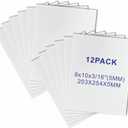 12 Pack Foam Core Board, ZJCEASER 8 x 10 White Poster Board, 3/16" Thickness Sign Board Craft Foam Sheet for Signboards, School Projects, University Displays, College Events, Arts & Crafts, Framing