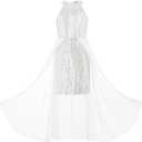 GRACE KARIN Girls Halter Neck Sequin Dress Kids Fancy Formal Party Christmas Sparkly Pageant Birthday Dresses (10-12 Years, Silver)