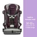 Baby Trend Hybrid SI 3-in-1 Combination Booster Seat, Dash Plum Side-Impact Protection, 3-Stage Growth Design, Adjustable Headrest, Cushioned Comfort MFG DATE: 05/04/2026