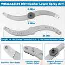 WD22X27724 WD22X33499 Dishwasher Lower Spray Arm Replacement for GE Dishwasher Spray Arm Replaces AP7219298 AP7014276 WD22X26621 WD22X10091 WD22X27724 GDF550PSR3SS GDT530PGP5WW GDT530PSP4SS More