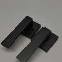 TICONN Dummy Door Handle, Heavy Duty Reversible Square Dummy Door Lever for Indoor, Bedroom, Closet (1 Pack, Front & Back Pair, Matte Black)
