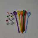 JOYIN Halloween Egg and Spoon Race Game Set; 6 Eyeballs and Spoons with Assorted Colors for Kids Adults Halloween Outdoor Fun Games, Party Favor Supplies, Classroom Activities