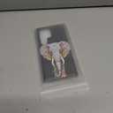 Compatible with Samsung Galaxy S24 Ultra Case Cute with Card Holder/Slim Slot Wallet Phone Cover for Women/African Elephant Design Animal Ethnic Stylized Pink