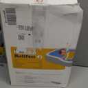 QPAU Inflatable Toddler Travel Bed with 3-Sided Safety Bumpers, Extra Large Kids Air Mattress, Includes Detachable Mattress, Portable for Camping, Travel, Home Use (Grey)