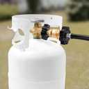 100lb Propane Tank Adapter, Universal Fit POL Propane Tank Adapter Converts POL to QCC1, LP Tank Adapter Old to New Connection Type, Solid Brass