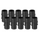 PATIKIL 2 Inch Tall Candle Covers Sleeves, 10Pcs Plastic E12 Chandelier Socket Sleeves Drip Candle Socket Covers Bulb Light Base Holder for Crystal Candle Lamps, Black