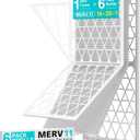 14x30x1 Refillable Air Filter Kit, MERV 11, 1 Reusable Foldable Frame  6 Refills, Fits Most AC HVAC Furnace Devices, Actual Size 13.75x29.75x0.75in