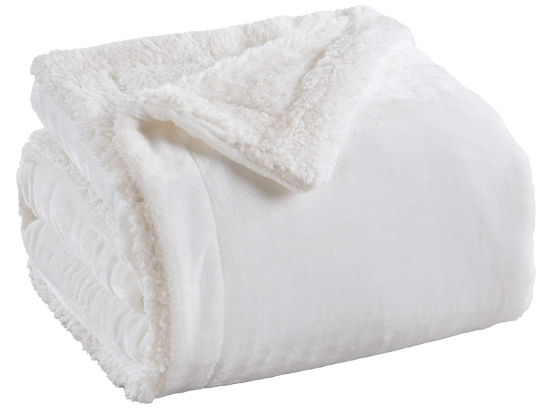 DI MV Velvet REV TO Sherpa Blanket F/Q-White