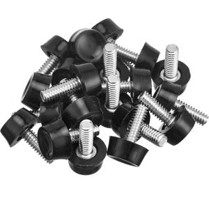 1/4" UNC Thread Adjustable Furniture Levelers Screw in Threaded, Galvanized Steel Screw Foot Levelers Screw On Furniture Glide Leveling for Table, Chair, Furniture Legs, 20 pcs Pack