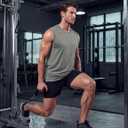MAGCOMSEN Men's Tank Tops Moisture Wicking Workout Quick Dry Athletic Gym Muscle Running Sleeveless Shirts (Gray, S)