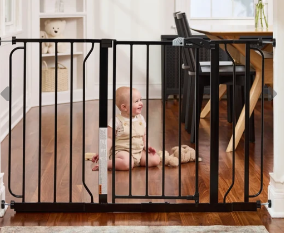 Easy Step Regalo Safety 29"-49" Extra Wide Baby Gate, Bottom of Stairs & Doorways