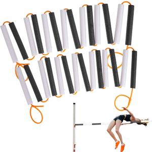 2Pack Elastic Krossband Crossbar,13Ft High Jump Training Equipment,Foldable Gymnastics Bar,Long High Jumping Bungee Elastic Crossbar,Pole Vault Training Jump Bands for High Jump Practice
