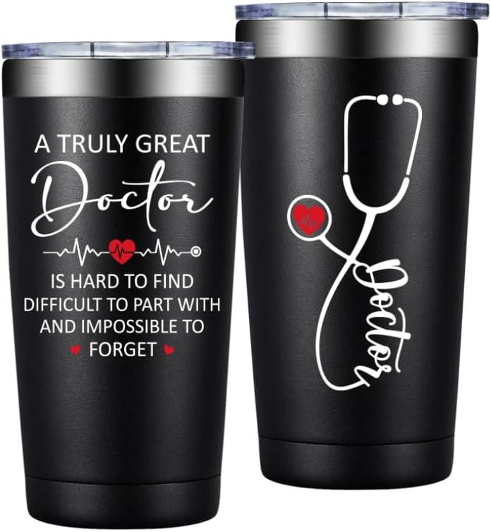 Doctor Gifts for Men - Doctor Appreciation Gift - Doctors Day, Graduation Gifts for Doctors, Physician, Dr - 20oz Insulated Tumbler (Black)