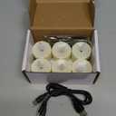 Rechargeable Flameless 1.6" x2.5" Tea Light Candles with Remote & Type-C Charging Cable, Timer LED Flickering Ivory Plastic 6pcs Mini Dripping Wax Votive Tealight Candles