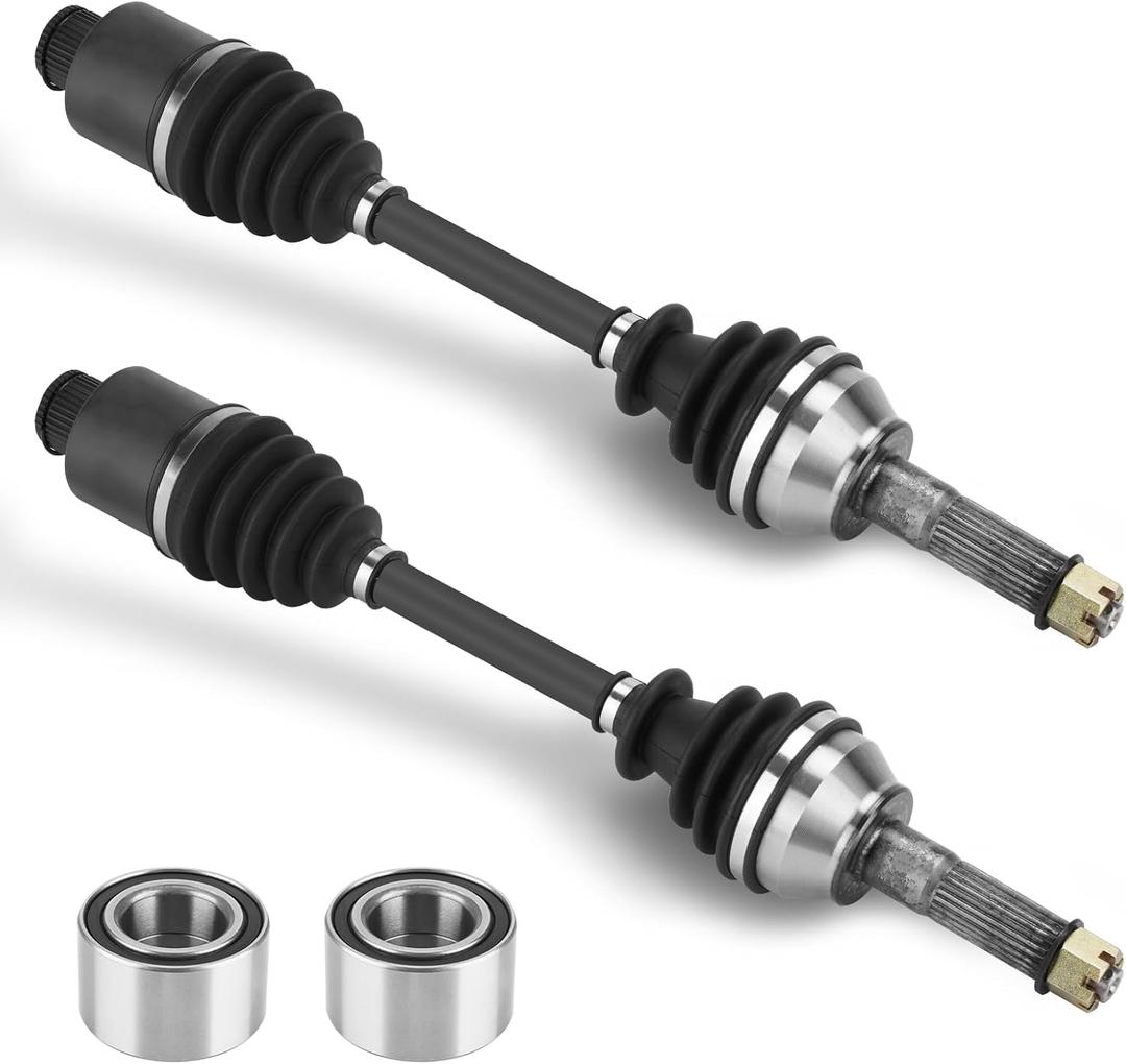 Rear CV Axle & Wheel Bearing Set for Polaris Sportsman 400 450 500 570 700 800 EFI/HO 2006-2014, 2 Pack Left/Right 4340 Chromoly Steel Drive Half Shafts Assembly Replace for 1332935 1332421 1332511