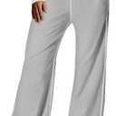 Sweetmoon Wide Leg Sweatpants Women Baggy Women's Tall Straight High Waisted Lounge Pants Workout Loose Lightweight Pockets (Gray, L)