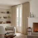 Pinch Pleat Blackout Curtains with Embroidered Tape Trim, 52"W x 96"L