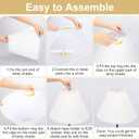 White Lamp Shades Set of 2, Empire Large Lamp Shades for Table Lamps Floor Lamps, 6" Top x 16" Bottom x 10.8" High, Natural Linen Lampshades Replacement, Spider, Harp Holders Included, Easy Assembly