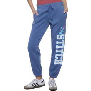 Disney Womens Joggers Sweatpant Mickey Mouse Stitch Lounge Fleece Pant, Large