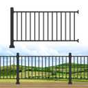 Horizontal Aluminum Deck Railing Kit 42in H x 6ft W 1 Post & 1 Panel
