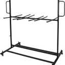 Folding Table and Chair Cart, Adjustable Folding Chair Storage Rack with 12 Rods & Locking & Handles Wheels Accommodate About 84 Chairs for Schools, Offices 33.5 x 63 x 71.65 Inch