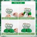 Jollyboom Winter Baby Shower Decorations, 8pcs Baby Its Cold Outside Honeycomb Centerpiece Welcome Baby Snowflake Table Centerpiece for Winter Woodland Jungle Forest Mountain Decoration Party