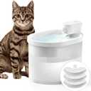 uahpet Cat Water Fountain, Wireless & Battery Operated 67oz/2L Automatic Pet Water Fountain for Cats & Multiple Pets