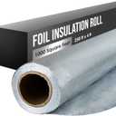 Radiant Barrier, Insulation Roll, Attic Insulation, Reflective House Wrap, 1000 Sq. Feet, 250'x4', Foil, Double Reflective, Aluminum, Mylar, Radient, Thermal, Window, Perforated