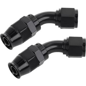 LokoCar 4AN PTFE Hose End Fitting 45 Degree For PTFE Hose Only Black 2Pcs LokoCar 4AN PTFE Hose End Fitting 45 Degree For PTFE Hose Only Black 2Pcs