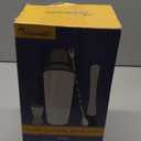 6-Piece Cocktail Shaker Set 24oz Shaker Strainer Muddler Jigger Mixing Spoon Pour Spout Bartender Kit Stainless Steel Bar Set Housewarming Gift