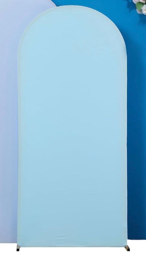Gradient Blue Arch Backdrop Cover 6FT Arch Covers Stretchy Backdrop Set of 1, Party Arch Cover Spandex Fitted Under The Sea Fabric Arch Covers for Baby Shower Birthday Wedding Decoration