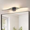 Joossnwell Bathroom Light Fixture Over Mirror 39.37 Inch Vanity Lights Bar for Bathroom Dimmable 5CCT Modern Vanity Light Black Led Bath Light Wall Lamp, Black 