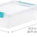 IRIS USA Storage Bins with Lids |Made in USA| 2 Qt - (6-Pack) - Clear
